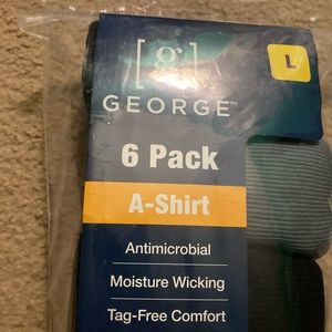 George Assorted A shirts, 6 pack.  Size Large.